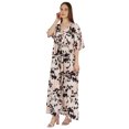 thumbnail image 3 of Inkmeso Robe à Manches Kimono Courtes Imprimée à Col en V pour Femmes, Robe Maxi Longue Décontractée d'Été, 3 of 7