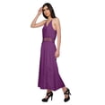 thumbnail image 4 of Moomaya Robe Longue Unie Sans Manches à Bretelles Spaghetti Ajustables pour Femmes, 4 of 6
