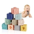 thumbnail image 1 of 12 PC Baby Blocks Soft Building Blocks Teether Toy with Numbers, Shapes, Animal Shapes, 1 of 4