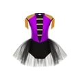 thumbnail image 1 of Yhong Justaucorps de Danse Ballet à Franges pour Filles Robe Tutu Costume de Cirque Halloween Cosplay Fête Violet 12, 1 of 5