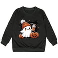 thumbnail image 4 of GDREDA Chandails à Capuchon et Chandails pour Filles, Mignons, Imprimés, Col Rond, Manches Longues, Mode Halloween pour Enfants, Noir, 5-6 Ans, 4 of 4