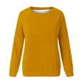 thumbnail image 4 of CEHVOM Mode Femmes Décontracté Manches Longues Col Rond Uni Chandail pour Dames Hauts Blouse Liquidation, 4 of 4