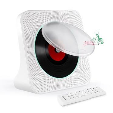 Bluetooth CD Player with Screen, USB and Aux Port, FM, Compact Audio Boombox Music Player