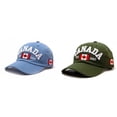 thumbnail image 1 of (2-Pack) Kcodviy Canada Baseball Cap Canada Nature Hat Day Embroidered Maple Leaf Dad Hat Skate Flag Adjustable Hat Racks for Baseball Caps Hanger Running Hats Kitchen Baseball Cap, 1 of 3