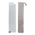 thumbnail image 1 of 8 Section Adjustable Tarp Poles Camping Canopy Pole Outdoor Gray White, 1 of 8