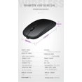 thumbnail image 5 of Rechargeable Bluetooth Mouse for Laptop Tablet Macbook/iPad/iPhone (iOS13.1.2 or Later) Slim Silent Mouse 3 DPI Adjustable 800/1200/1600 Portable for Windows/Linux/Android Black, 5 of 5