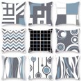 thumbnail image 4 of 2 Pcs Abstract Cushion Cover Geometric Pillow Case Sofa Decorative, 45*45cm #25, 4 of 5