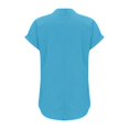thumbnail image 5 of T-Shirts Femmes Plus Mode Décontractée Col en V Boutonné Manches Courtes avec Poches - Hontri, 5 of 5