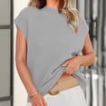 thumbnail image 3 of Womens Mock Neck Sleeveless Sweater Vest - Lightweight Ribbed Knit, Casual Summer Short Cap Sleeve Pullover Tank Tops - Versatile for Daily & Work Occasions, 3 of 6
