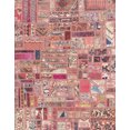 thumbnail image 1 of Ahgly Company Indoor Rectangle Abstract Dark Salmon Pink Patchwork Area Rugs, 8' x 12', 1 of 6