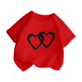 thumbnail image 3 of HNMKIU T-Shirt Graphique Tendance pour Filles Col Rond Manches Courtes Haut d'Été Décontracté pour Enfants, 3 of 5
