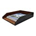 thumbnail image 3 of UnionBasic Étagère de Bureau Empilable en Cuir PU pour Dossiers et Documents, Plateau/étui, Organisateur de Documents pour Bureau (1 Couche, Brun), 3 of 10