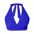 thumbnail image 3 of Haut de Bikini Rehausseur pour Femmes Col en V Couverture Complète avec Bretelles Réglables et Fermeture à Boucle, 3 of 4