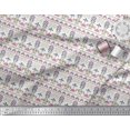 thumbnail image 3 of Soimoi Poly Georgette Fabric Leaves & Floral Block Print Sewing Fabric Yard 52 Inch Wide, 3 of 3
