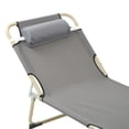 thumbnail image 1 of Lit Pliant pour une Personne Forte Capacité de Charge Chaise Longue de Camping Bureau Extérieur, 1 of 7