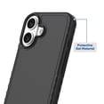 thumbnail image 2 of onn. iPhone 16 Protective Gel Case with Corner Protection, Black, 2 of 8
