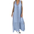 thumbnail image 2 of CieKen Robe Longue Sans Manches à Épaules Dénudées en Dentelle Patchwork pour Femmes Grande Taille, 2 of 3