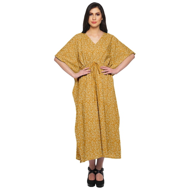 Moomaya Caftan pour Femmes, Tenue de Détente de Vacances, Robe Maxi, Robe Africaine pour Femmes - 4TG-5TG