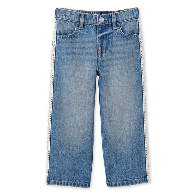 George Toddler Girls' Lace Trim Jean