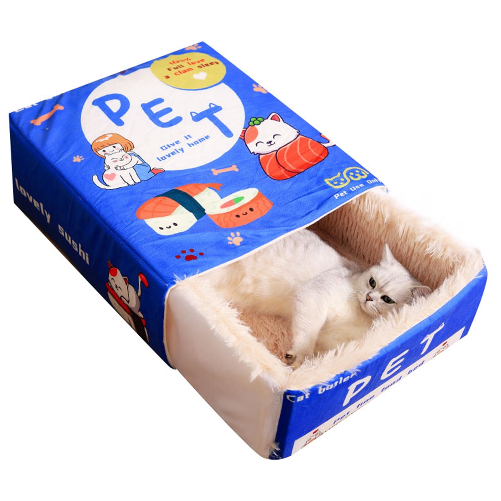 Snack Cat Litter Pet Cat and Dog Bed Rectangular Fully Enclosed Cookie Universal Pet Litter