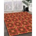 thumbnail image 3 of Ahgly Company Tapis d'Intérieur Lavable à la Machine, Carré, Transitionnel, Orange Rouge Orange, Tapis de Zone, 4 Pieds Carré, 3 of 7