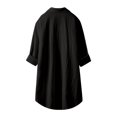 thumbnail image 4 of Weiqiqre Womens Spring Tops Oversized Linen Shirts Blouses Tops Long Sleeve High Low Button Up Shirts, 4 of 4
