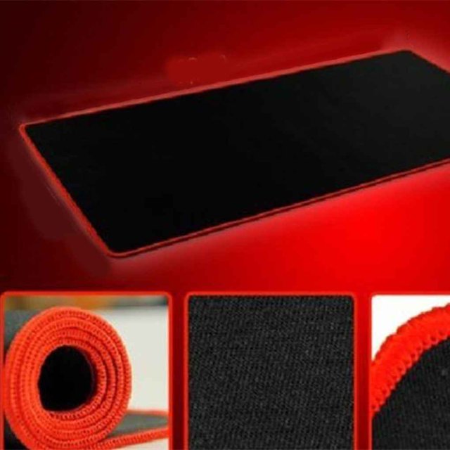 Baohd 1pcs Non Wear Resistant Computer Notebook Soft Edge Seamed Mouse Pad Office Rubber Fabric Mat red 250*290*2mm 1Set