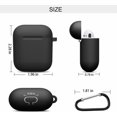 thumbnail image 3 of Étui Compatible pour AirPods, Étui en Silicone, Peau Protectrice pour Apple AirPods 1 2 (Lot de 4), 3 of 7