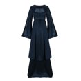 thumbnail image 1 of TJAZFJPA Robes de Vacances pour Femmes Femmes Grande Taille Solide Vintage Renaissance Manches Longues Bandage Longue Robe de Soirée Robe Gainante Robe en Chiffon pour Femmes, 1 of 8