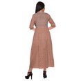 thumbnail image 4 of Moomaya Kurtis Imprimés à Fente Frontale en Ligne A pour Femmes, Manches Courtes, Kurta d'Été, 4 of 5