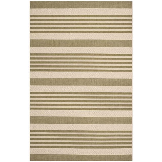 Safavieh Courtyard Green Indoor Outdoor Rug - 5'3" x 7'7"