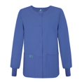 thumbnail image 3 of Adar Universal Women's Round Neck Warm-Up Scrub Jacket, Available in 39 Colors, 3 of 5