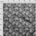 thumbnail image 3 of oneOone Velvet Gray Fabric Floral Retro Sewing Craft Projects Fabric Prints By Yard 58 Inch Wide, 3 of 5