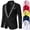 Pink, variant on UVEASISHA Slim Fit Suit Jacket for Men Lightweight Stylish One Button Blazer Jackets Compare Collar Long Sleeve Business Suits with Pockets Fall Savings,Red,L