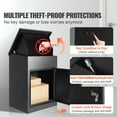 thumbnail image 2 of KFFKFF Outdoor Parcel Drop Box, Spacious Coded Lock Mailbox, Durable Galvanized Steel, 17.3"x13.8"x22.8", Theft-Deterrent Design, IPX3 Water-Resistant, Wall Mount for Porch or Curbside, 2 of 9