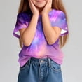 thumbnail image 5 of HVOBBTY T-shirt Décontracté à Manches Courtes pour Tout-Petits, T-shirt Imprimé à Manches Courtes Col Rond Demi-Manches Décontracté Polyvalent Violet, 3 Ans, 5 of 5