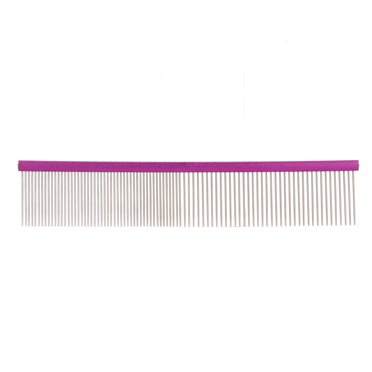 Dog Grooming Comb, Pet Steel Comb Massage Safe Reusable Prevents Static 2 Different Densities  For Long Haired Breeds Red 16cm/6.3in,Purple 19cm/7.5in,Blue 22cm/8.7in,Green