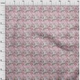 thumbnail image 4 of oneOone Popeline de Coton Sergé Rose Pâle Tissu Floral Tissu pour Robe Tissu Imprimé Tissu au Mètre 56 Pouces de Large, 4 of 5