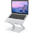 thumbnail image 2 of Support d'Ordinateur Portable en Aluminium, Support Ergonomique Réglable pour Ordinateur Portable, Support de Rehausseur Compatible avec Air, Pro, Dell, HP, Lenovo et Plus, 10-15.6 Pouces, Noir - Argent, 2 of 8