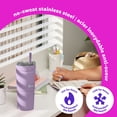 thumbnail image 4 of bubba Envy S Tumbler, Insulated Stainless Steel Water Bottle with Straw Lid, Lavender Frost, 4 of 8