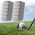 thumbnail image 4 of Golf Head Covers PU Portable Protector Exercising Golf Iron for Athlete Travel Golf Training Gray Small, 4 of 9