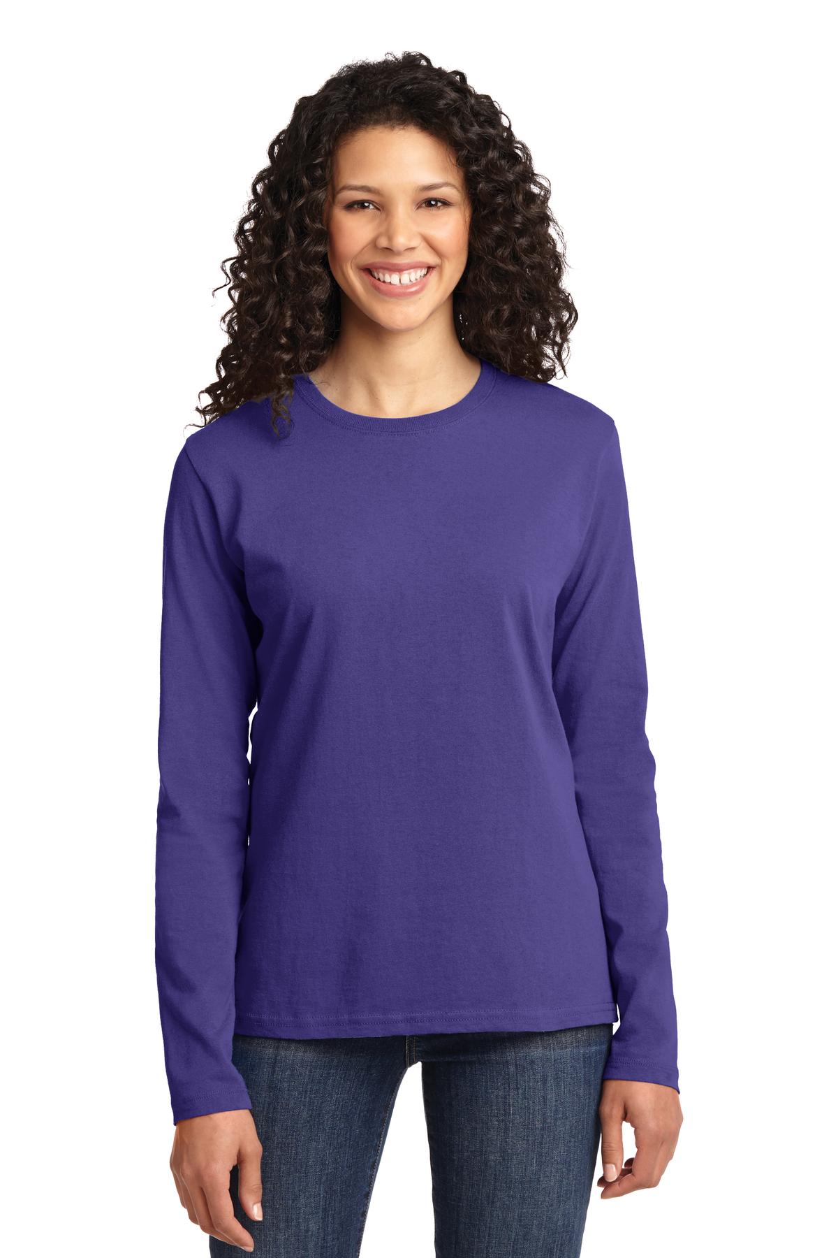 Port & Company Women's Long Sleeve Core Cotton T-Shirt LPC54LS