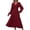 Wine, variant on Denim Mini Dress Womens Chiffon Cocktail Maxi Dress, Long Sleeve V Neck Chiffon A-Line Flowy Wedding Guest Dresses Modest Dresses for Women Black XXL