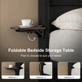 thumbnail image 4 of GUNAITO Cadre de Lit Format Grand avec 4 Tiroirs de Rangement, Lit Rembourré en Velours avec DEL et Ports USB, Tête de Lit Moderne à Ailes avec Tablette de Rangement de Chevet, Noir, 4 of 7