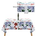 thumbnail image 4 of Nappe d'Extérieur à Imprimé Botanique, Résistante à l'Eau, Anti-Déversement, en Tissu Polyester, Housse de Table avec Trou pour Parasol à Fermeture Éclair pour Déco de Table de Patio et de Jardin, 4 of 9