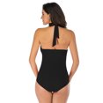 thumbnail image 5 of HAIVIDO One Piece Swimsuits with Ruching L Black Bathing Suit for Women, 5 of 5