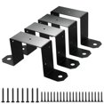 thumbnail image 1 of Mosiee Heavy-Duty 4X4 Black Post Brackets For Strong And Secure Fence Support, 1 of 5