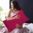 thumbnail image 4 of Pillow Cases Set Of 2 Envelope Design Soft Brushed Microfiber Pillow Covers 20X30 Inch Hot Pink Polyester Material Decor Bedding Essential Hot Pink, 4 of 6