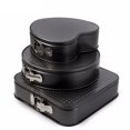 thumbnail image 1 of Hicess 3Pcs Non-stick Removable Bottom Round Heart Square Shape Cake Mold Bakeware Set, 1 of 1