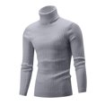 thumbnail image 3 of AherBiu Mens Turtleneck Sweaters Slim Fitted Casual Twisted Knitted Pullover Fall Winter Warm Sweaters, 3 of 5